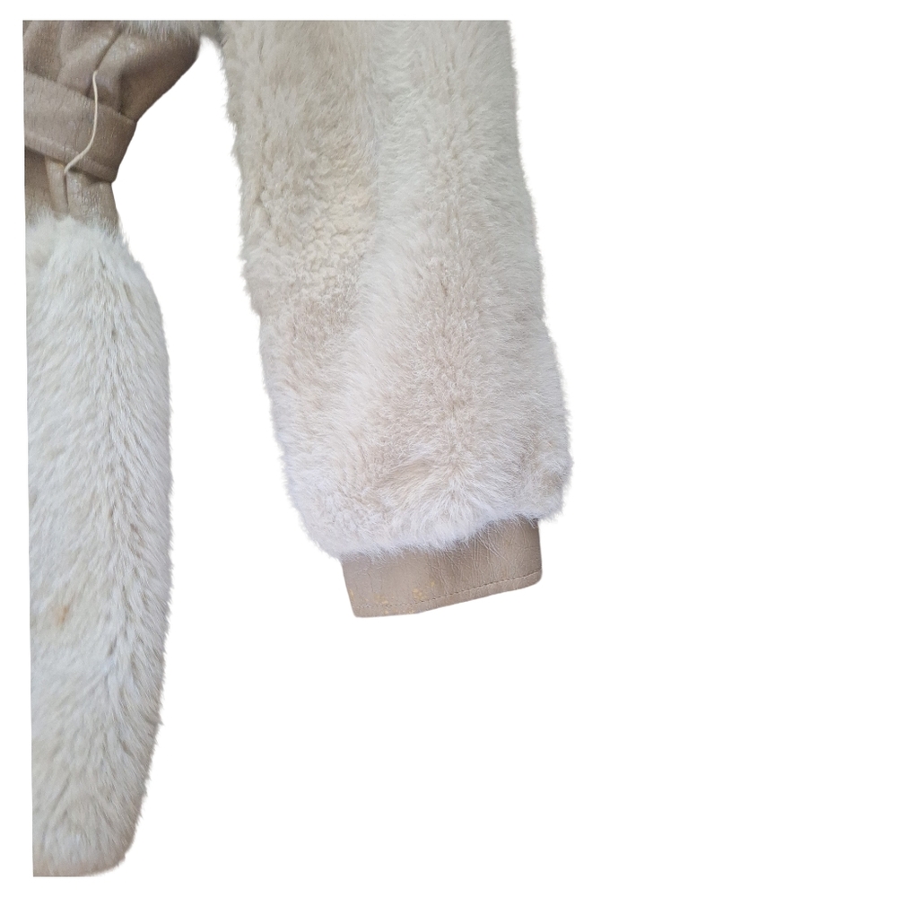 Vintage 60s 70s Penny Lane Faux Fur Winter Coat - Picture 6 of 11